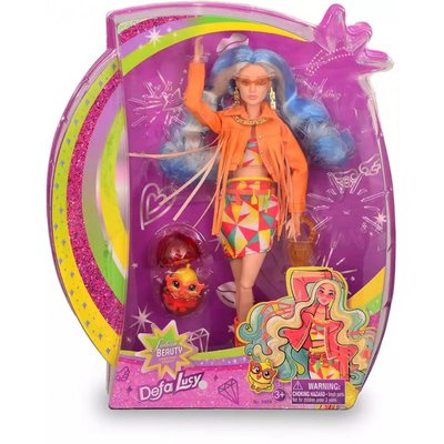 Defa 8494 - Кукла Дефа поп звезда, модная одежда супер стар, длинные голубые волосы