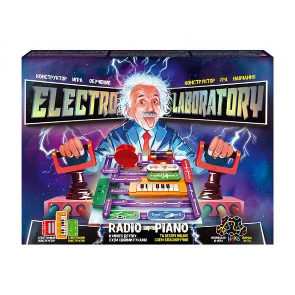 Danko Toys ELab-01-03 - Дитячий електронний конструктор великий набір "Electro Laboratory" Піаніно і Радіо та інші схеми