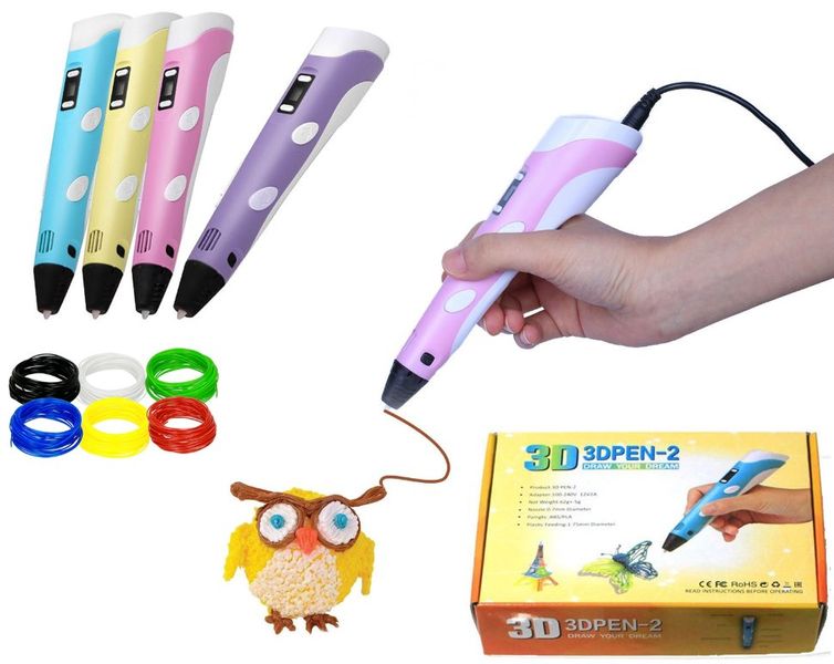 Дитяча 3d ручка з трафаретами - набір для творчості та створення власних іграшок 771092025235