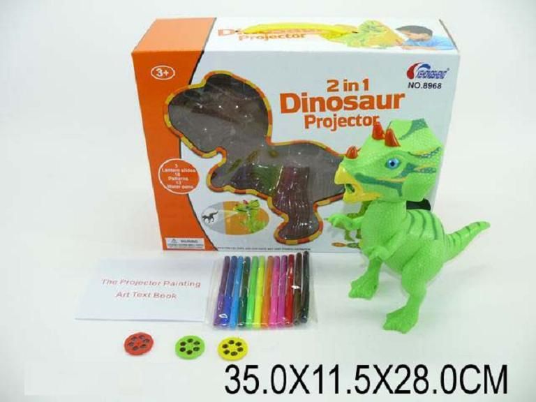 6617A к - Іграшка динозавр 2 в 1. Проєктор-динозавр