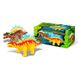Іграшка динозавр 35 см ходить, рухає щелепою, звукові та світлові ефекти 6638-1, Тварини динозавр 6638-1 фото 2