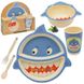 Набір посуду з бамбукового волокна (для дітей) акула, бамбуковий посуд для дітей, MH-2770 2770 фото 2