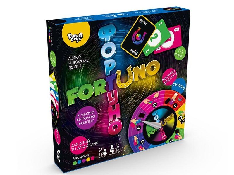 Класична настільна карткова гра Фортуна Fortuno велика версія з рулеткою. UF-02