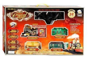 2417 - Залізниця світло, музика, дим, 20 деталей, на батарейках, у коробці