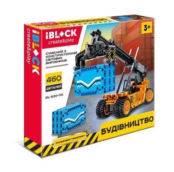 IBLOCK PL-920-113 - Конструктор Строй техника - Грузоподъемник на 460 деталей, серия Город стройка
