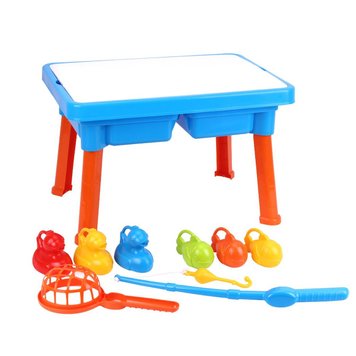 Технок 8133 - Дитячий столик для ігр з піском і водою, для дитячої рибалки, пісочниці, на ножках з кришкою