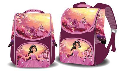 Space 988764 - Ранец (рюкзак) - короб ортопедический для девочки - Принцесса, замок, Space 988764