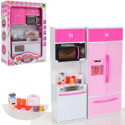 Ігровий набір - Меблі Кухня 25х33 см, посуд, продукти, холодильник, звук, світло 6610-9-11
