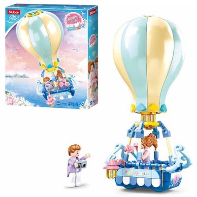Sluban M38-B0863 - Конструктор для девочки Воздушный шар, серия Розовая мечта Girls Dream, фигурки, 124 деталей