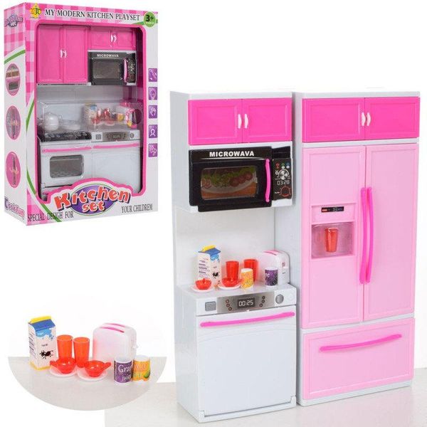 6610-9-11 - Ігровий набір - Меблі Кухня 25х33 см, посуд, продукти, холодильник, звук, світло