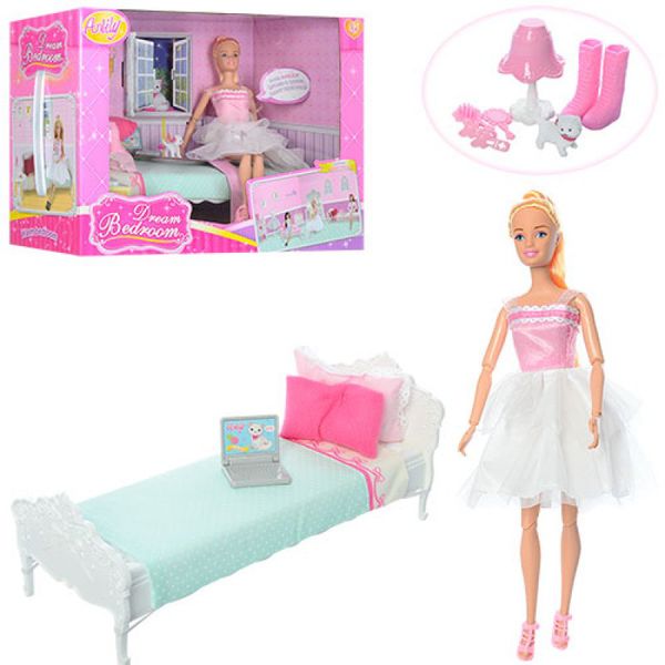 99051 - Меблі для ляльки Спальня та Лялька шарнірна 29 см, аксесуари