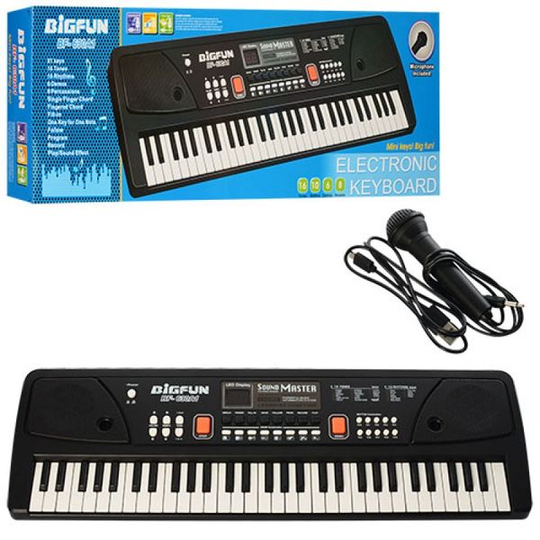 BF-630A1 - Дитячий синтезатор на 61 клавіш, мікрофон, запис, демо, USB шнур