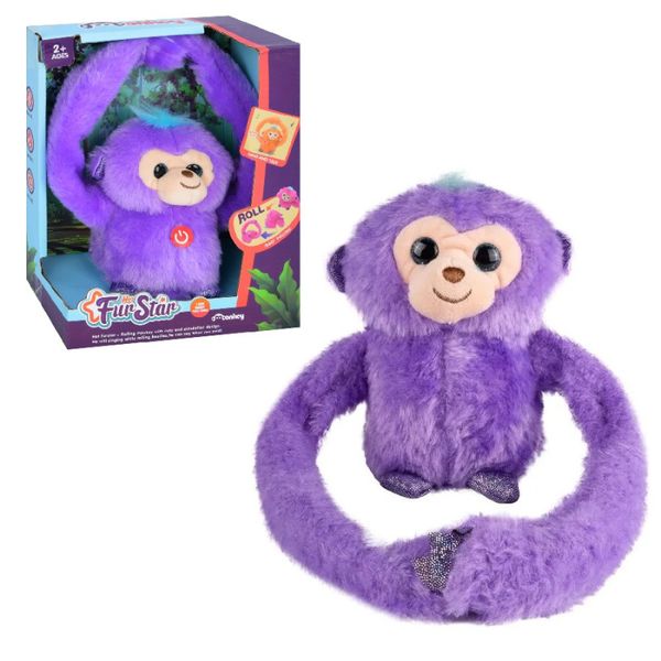Мавпочка - м'яка інтерактивна іграшка, крутиться, робить сальто, мелодії MP 2304