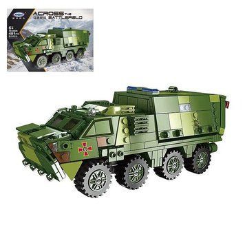 XB06800 - Конструктор - броневик с символикой ЗСУ - 481 деталь