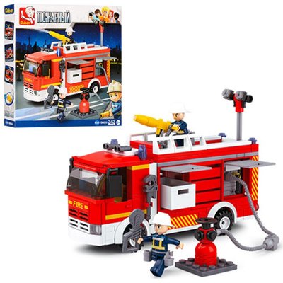 Sluban M38-B0626 - Конструктор серия Пожарный - пожарные спасатели, пожарная машина