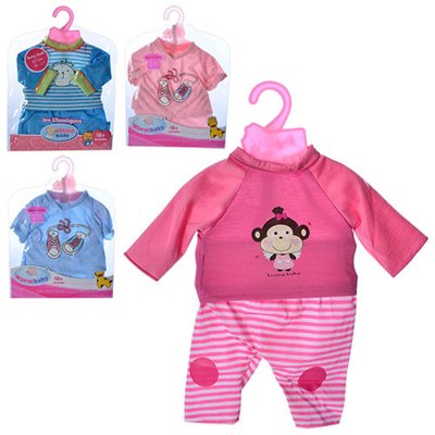 Одежка для пупса Baby born 42 см "BВ" беби берн или сестрички беби берн, на вешалке, 4 вида, DBJ-434A-B-J001-2 DBJ-434A-B-J001-2-4