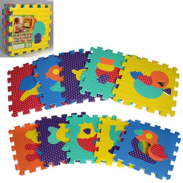 Дитячий килимок Мозаїка Пазл для підлоги Масажний, тваринний варіант 2, EVA M 2619 718989165 фото товару