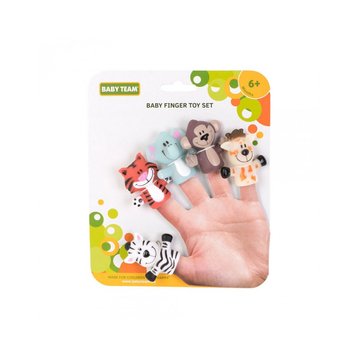 Baby team 8700 - Іграшки на пальці Тваринки для пальчиковий театр або для купання малюків від 1 року