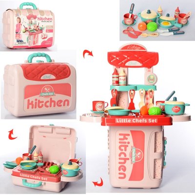 Ігровий набір Кухня 3 в 1 валізу розкладається в 2 варіанти, дитяча кухня у валізі 008-971A