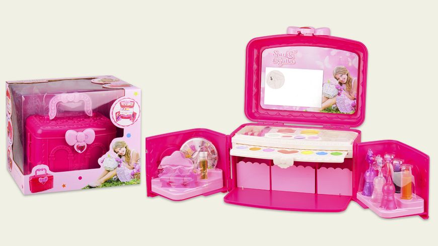 2981A - Дитяча косметика в розкладній валізі — сумочка, безпечний макіяж для дівчинки