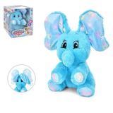 Limo Toy M 5707 - Голубой Слон "Пушистые друзья" играет в прятки ушками - интерактивная мягкая игрушка для малышей
