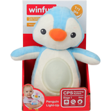 WinFun 0160-NL - Нічник для малюків Пінгвін блакитний музичний зі звуками природи WinFun