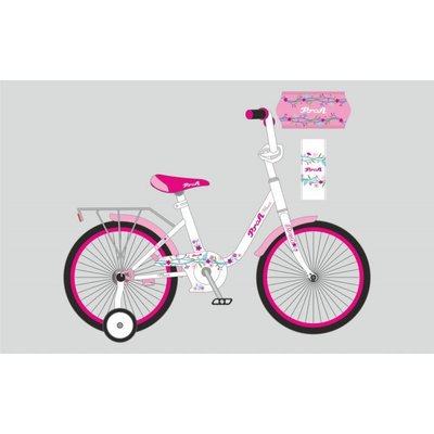 Y1685 - Детский двухколесный велосипед для девочки PROFI 16 дюймов, Flower Y1685