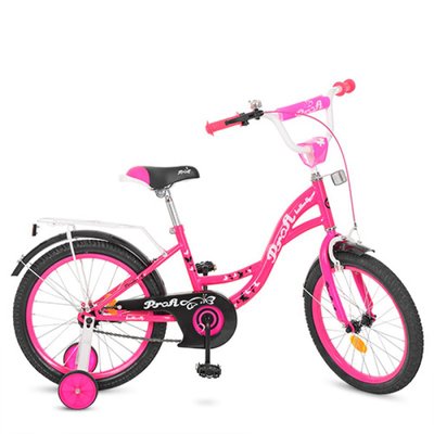 Y1823 - Детский двухколесный велосипед для девочки PROFI 18 дюймов, цвет розовый (малиновый), Y1823 Butterfly