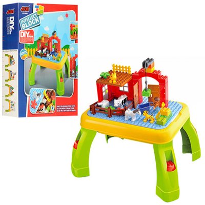 3588A - Конструктор для малышей с игровым столиком Ферма, 42 детали