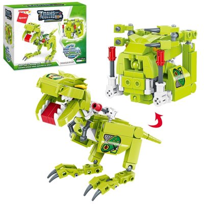 QMan 41203 - Конструктор динозавр тиранозавр робот - трансформер куб - дракон
