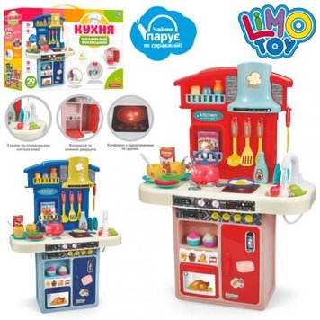Limo Toy 16863AB - Дитяча кухня, набір посуду та продуктів + ефект пари та функціональне миття