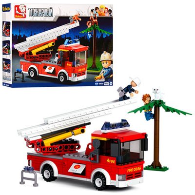 Sluban M38-B0625 - Конструктор серия Пожарный - пожарные спасатели, пожарная машина