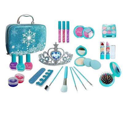 Дитяча косметика в новорічному стилі в скриньці - чемодані зі сніжинкою і короною kosmet24 (60012)