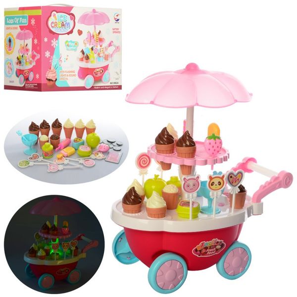 5962A - Ігровий набір Мій Магазин Солодкостей і морозива прилавок — візок, морозиво, звук, світло