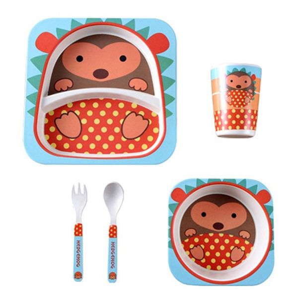 Набір посуду Ведмедик Панда з бамбукового волокна, бамбуковий посуд для дітей Bamboo Fibre kids set, 2770-7 2770