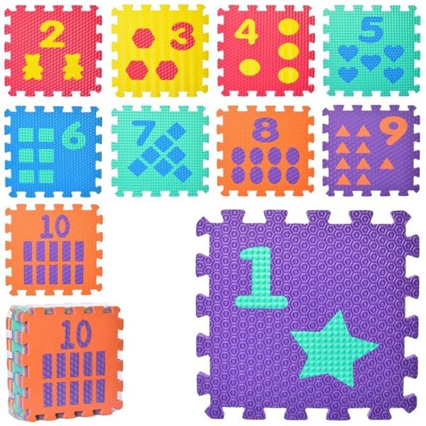 0375-1 - Дитячий килимок мозаїка складається в ігрове поле з цифрами