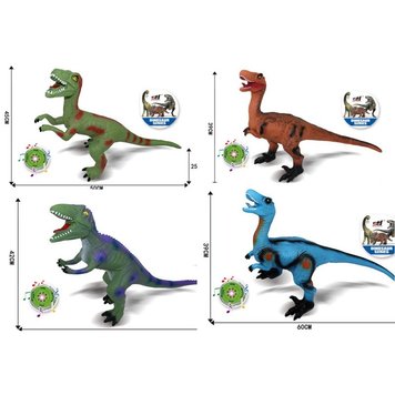 1037366915 - Игрушка динозавр резиновый огромный Тиранозавр 40 см со звуком, 33067