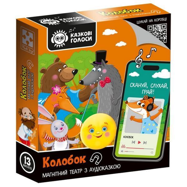 Vladi Toys 3206 - Розвиваюча гра, магнітний театр для малюків - Колобок, 3206