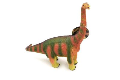 Іграшка динозавр гумовий величезний Диплодок 44 см зі звуком, 33067-12 33067-10
