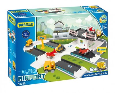 Wader 53350 - Детский Гараж паркинг трек Аэропорт с дорогой - Kid Cars 3D