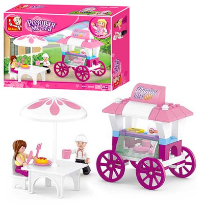 Конструктор для дівчинки Рожева мрія — Кафе на колесах на 78 деталей M38-B0522