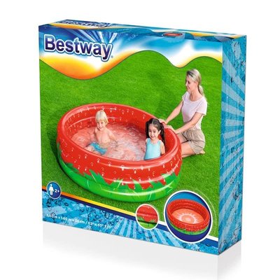 Круглий надувний басейн для дітей, - розмальований під полуничку 51145