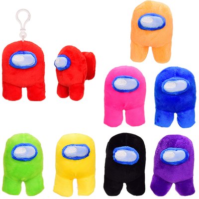 among us brelok1 - Брелок дитячий м'яка іграшка AMONG US Амонг Ас 10 см, різні кольори.
