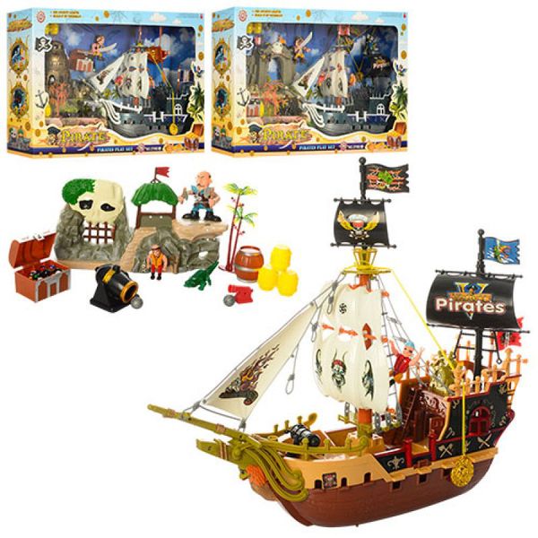 Піратський корабель — подарунковий ігровий набір — серія пірати, корабель, аксесуари, 3 різновиди, 37892 ABC 691946457 фото товару