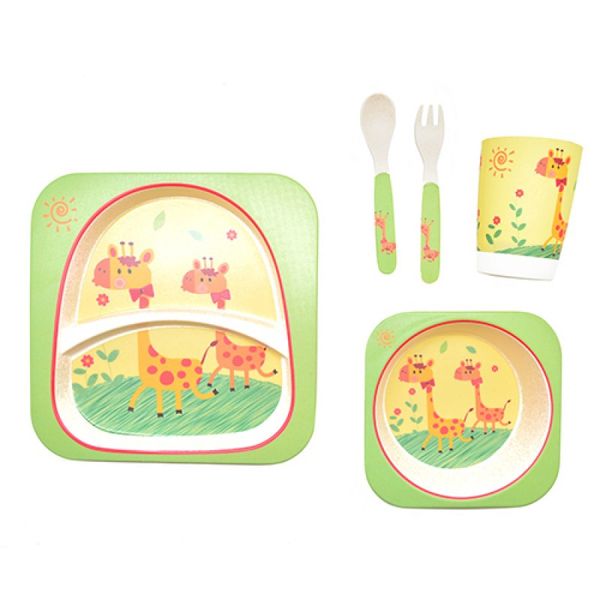 2770 - Набор посуды Тигр из бамбукового волокна Пчелка, бамбуковая посуда для детей Bamboo Fibre kids 2770