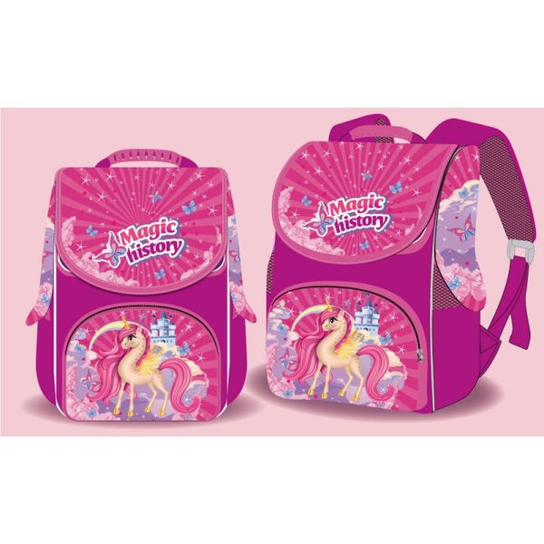 Ранец (рюкзак) - короб ортопедический для девочки - Пони Единорог магия (Литл Пони), Space 988771 711274863 фото товара