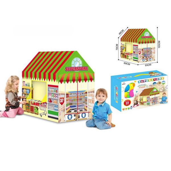 Намет - дитячий ігровий будиночок палатка Школа або Магазин супермаркет, розмір 93-69-103 см 995-5009B, 5687