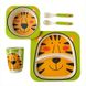 Набор посуды Тигр из бамбукового волокна Пчелка, бамбуковая посуда для детей Bamboo Fibre kids 2770 2770 фото 3