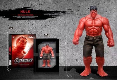 9898 - Крутая коллекционная игровая фигурка супергерой Халк Красный, герои Марвел Мстители, высокая детализация.