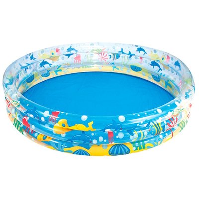 Bestway 51005 - Детский круглый надувной бассейн, с рисунками морских жителей, лиаметр 1,83 м